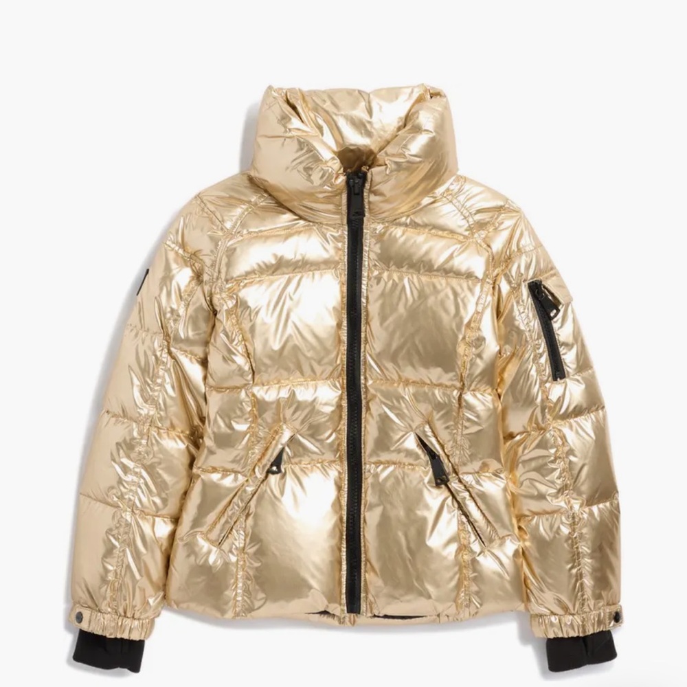 Sam. Kids metallic down puffer jacket